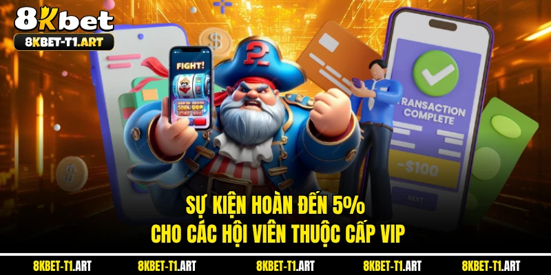 Sự kiện hoàn đến 5% cho các hội viên thuộc cấp VIP 